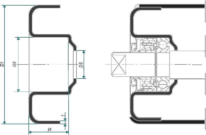 Bearing housing type PKB