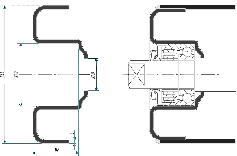 Bearing housing type PKB