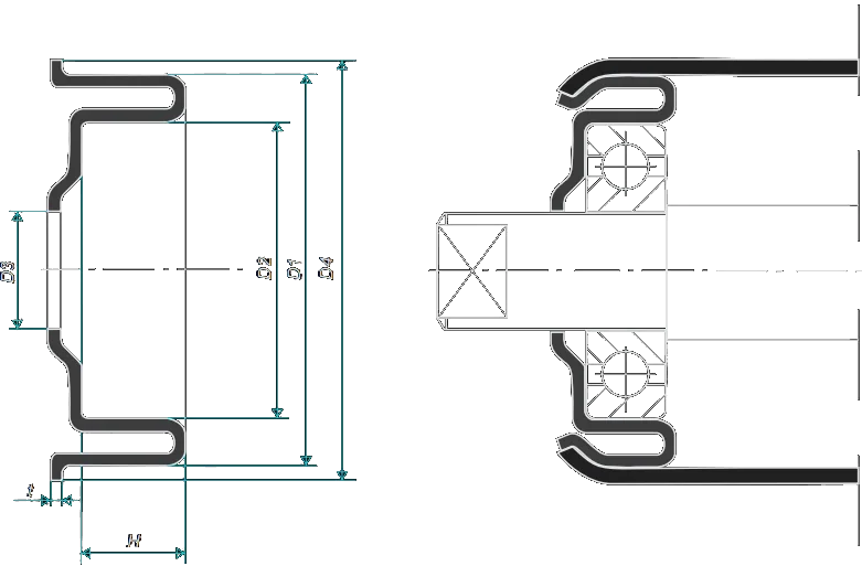Bearing housing type PKOM