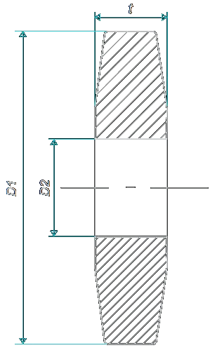 Technical drawing of the product